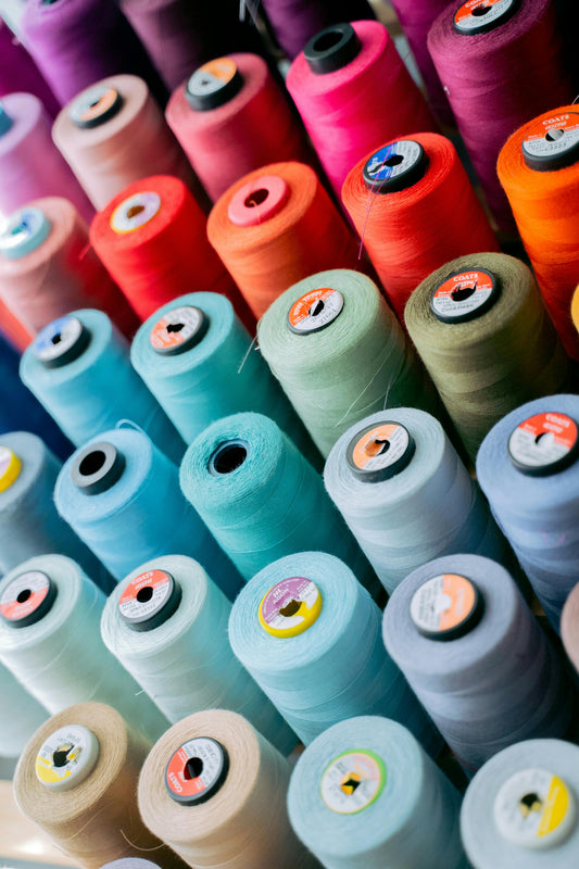 All purpose spun polyester threads